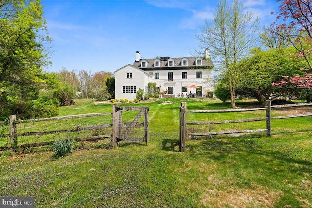1330 Great Rd, Princeton, NJ 08540 - view of front of home with a chimney and a gate