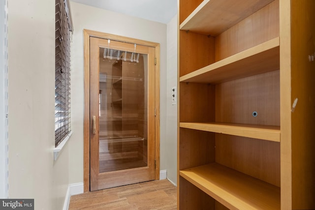 interior space with wood finished floors
