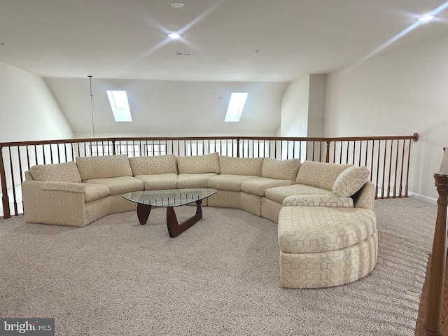 2435 Mill Race Rd, Frederick, MD 21701 - living area featuring recessed lighting, a skylight, visible vents, and carpet floors
