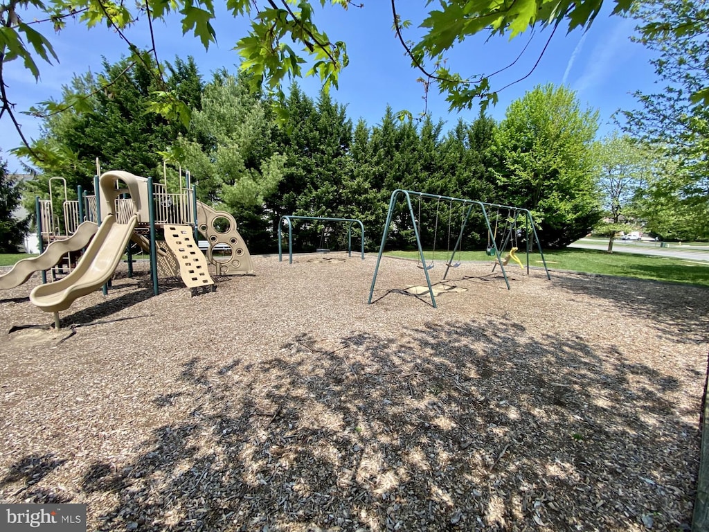 view of community jungle gym