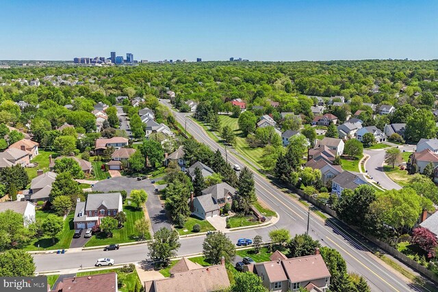 birds eye view of property featuring a residential view