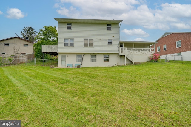 355 Pointfield Dr, Harpers Ferry, WV 25425 - back of house with a sunroom and stairway