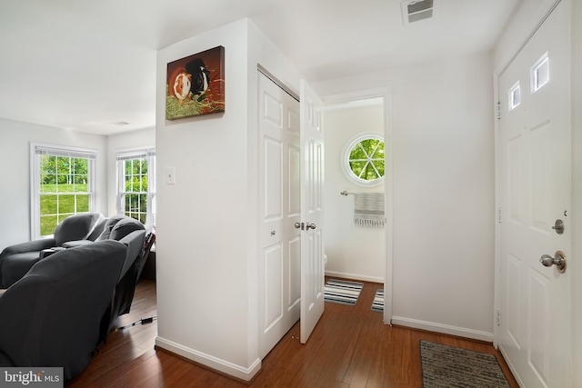 24 Amarillo Ct Unit 125, Germantown, MD 20874 - hall featuring baseboards and hardwood / wood-style floors