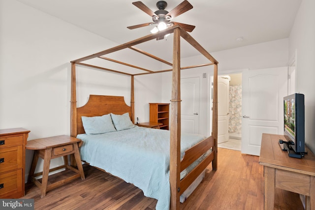400 Cameron Station Blvd Unit 105, Alexandria, VA 22304 - bedroom with wood finished floors and ensuite bath