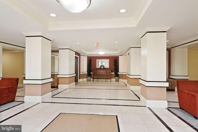 400 Cameron Station Blvd Unit 105, Alexandria, VA 22304 - common area featuring ornamental molding and recessed lighting