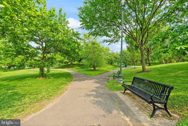 400 Cameron Station Blvd Unit 105, Alexandria, VA 22304 - view of property's community with a lawn and view of wooded area