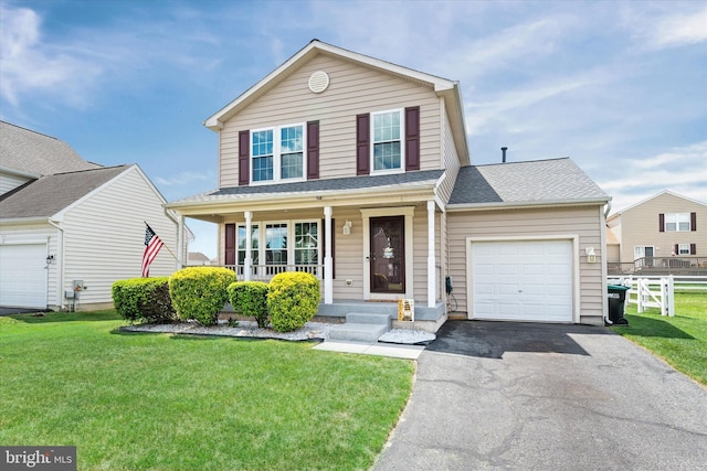 11 Gooseneck Ln, Smyrna, DE 19977 - traditional-style house with a garage, driveway, and a porch