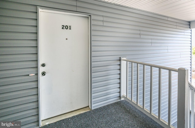 view of exterior entry