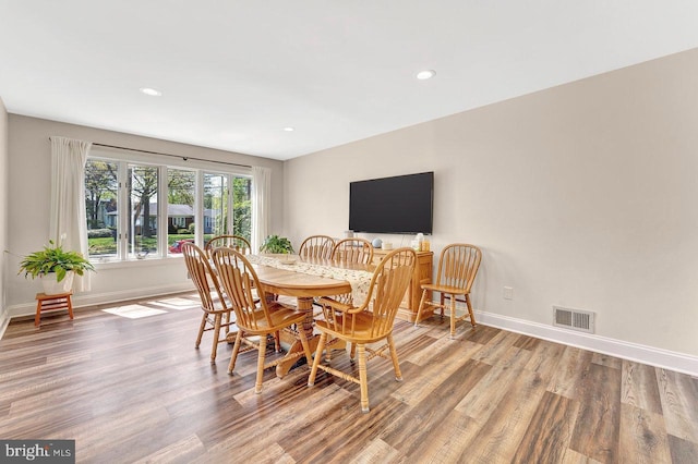 20 Wolfpack Rd, Hamilton, NJ 08619 - dining area with baseboards, recessed lighting, wood finished floors, and visible vents