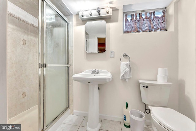 20 Wolfpack Rd, Hamilton, NJ 08619 - bathroom with tile patterned floors, baseboards, a stall shower, and toilet