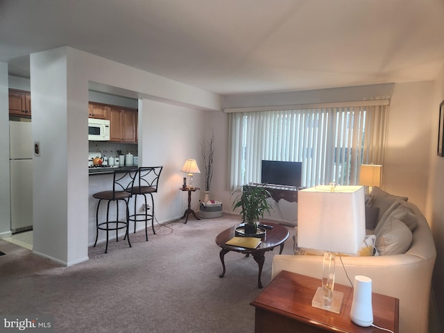 1512 Marcy Pl Unit B, Philadelphia, PA 19115 - living area featuring light colored carpet and baseboards