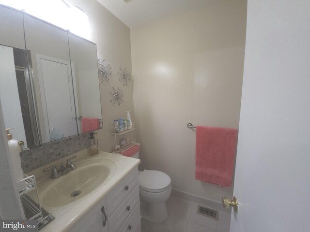 1512 Marcy Pl Unit B, Philadelphia, PA 19115 - bathroom with vanity, tile patterned flooring, and tasteful backsplash