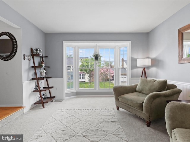 214 Primavera Cir, Sterling, VA 20165 - living area featuring carpet and wainscoting