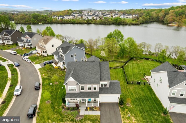 35898 Quantum Pl, Round Hill, VA 20141 - aerial perspective of suburban area featuring a large body of water