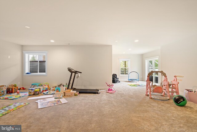 35898 Quantum Pl, Round Hill, VA 20141 - recreation room with recessed lighting and carpet floors