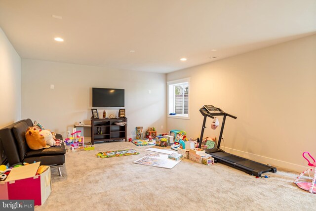 35898 Quantum Pl, Round Hill, VA 20141 - recreation room with carpet floors and recessed lighting