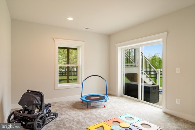 35898 Quantum Pl, Round Hill, VA 20141 - rec room with baseboards, carpet flooring, and recessed lighting