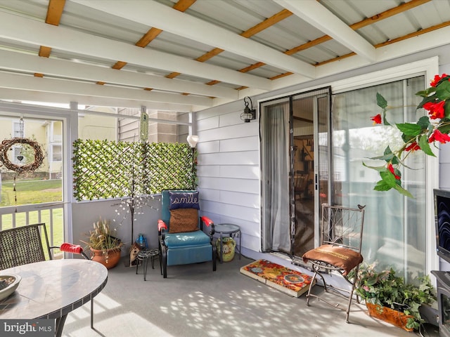 view of sunroom