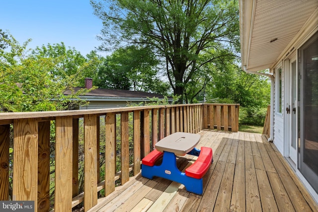 view of wooden deck