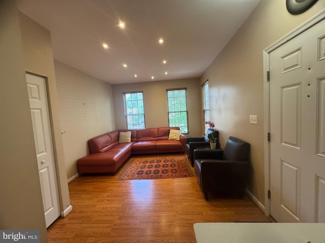 8800 Fenimore Pl, Bristow, VA 20136 - living area featuring light wood-style flooring, recessed lighting, and baseboards