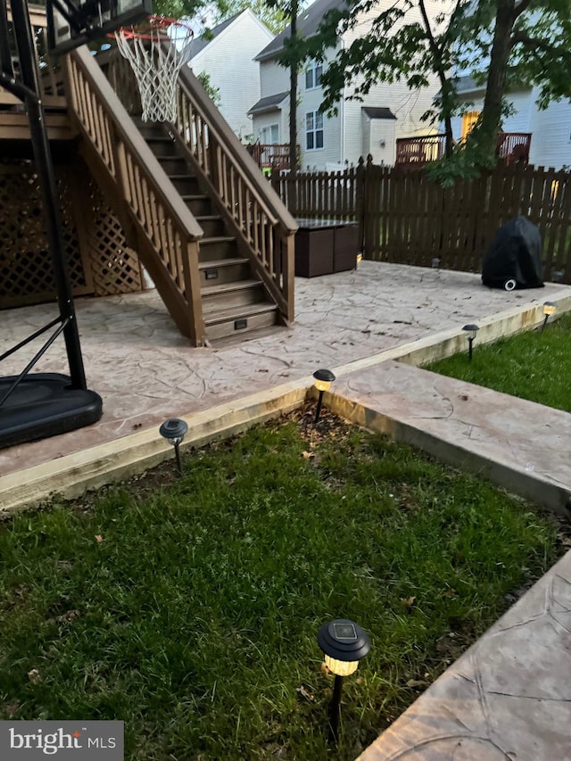 8800 Fenimore Pl, Bristow, VA 20136 - view of yard with fence and stairs