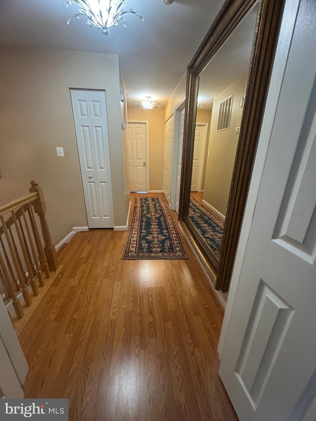 8800 Fenimore Pl, Bristow, VA 20136 - hall featuring wood finished floors and baseboards