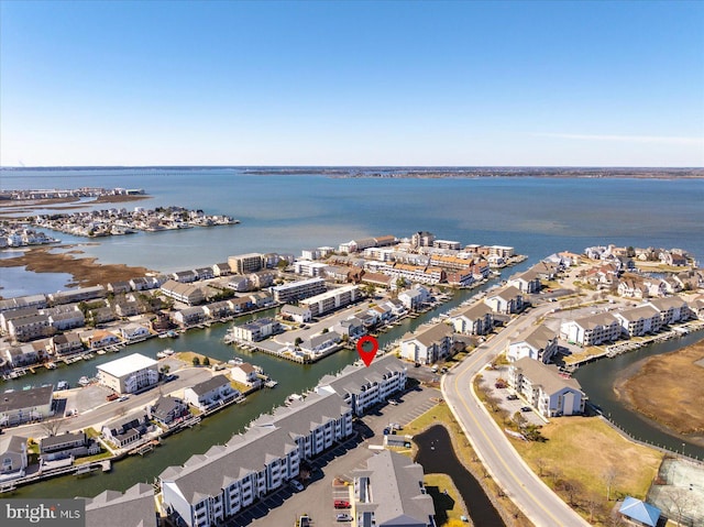 201 S Heron Dr Unit 9B, Ocean City, MD 21842 - birds eye view of property with a water view