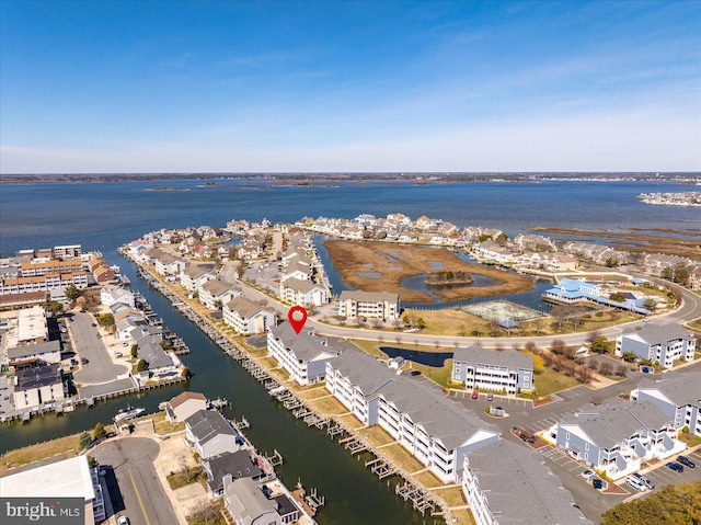 201 S Heron Dr Unit 9B, Ocean City, MD 21842 - bird's eye view featuring a residential view and a water view