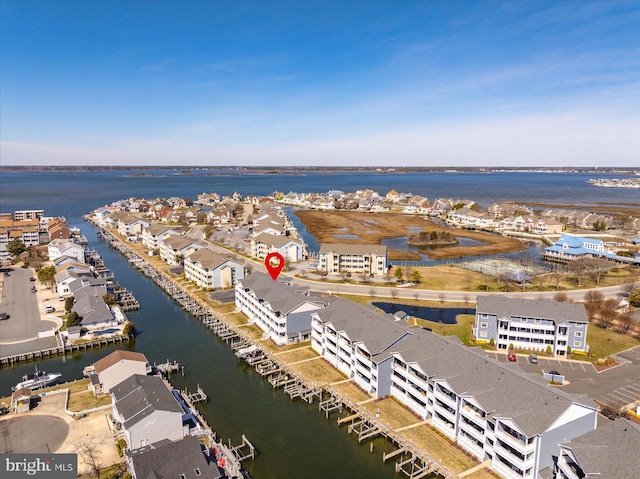 201 S Heron Dr Unit 9B, Ocean City, MD 21842 - birds eye view of property featuring a water view