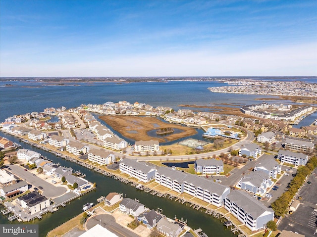 201 S Heron Dr Unit 9B, Ocean City, MD 21842 - birds eye view of property featuring a water view and a residential view
