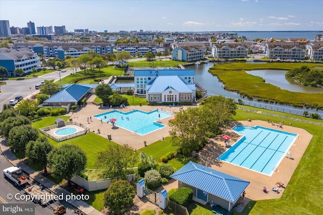 201 S Heron Dr Unit 9B, Ocean City, MD 21842 - bird's eye view featuring a water view