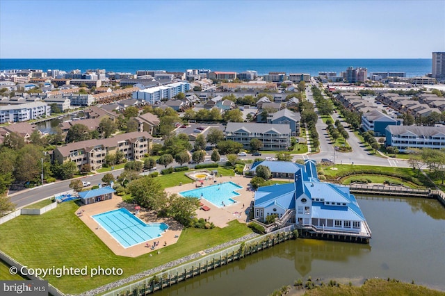 201 S Heron Dr Unit 9B, Ocean City, MD 21842 - aerial view with a water view