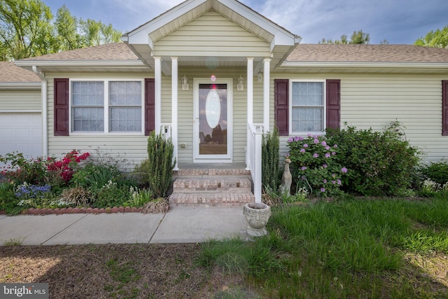 view of front of home featuring a shingled roof