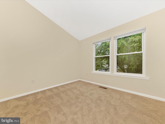 20216 Tidewinds Way, Germantown, MD 20874 - unfurnished room with baseboards, carpet floors, and vaulted ceiling