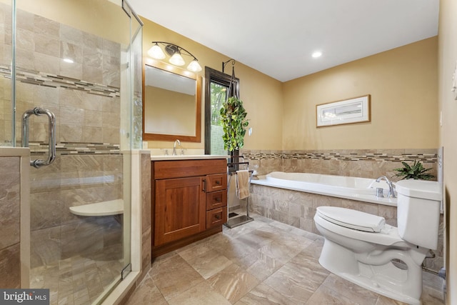 4025 Branches Ln, Doylestown, PA 18902 - full bathroom featuring a stall shower, vanity, toilet, and a bath