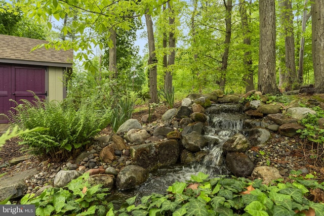 4025 Branches Ln, Doylestown, PA 18902 - view of yard featuring a storage shed and an outdoor structure