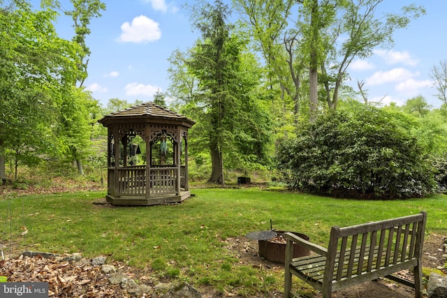 4025 Branches Ln, Doylestown, PA 18902 - view of yard with a gazebo