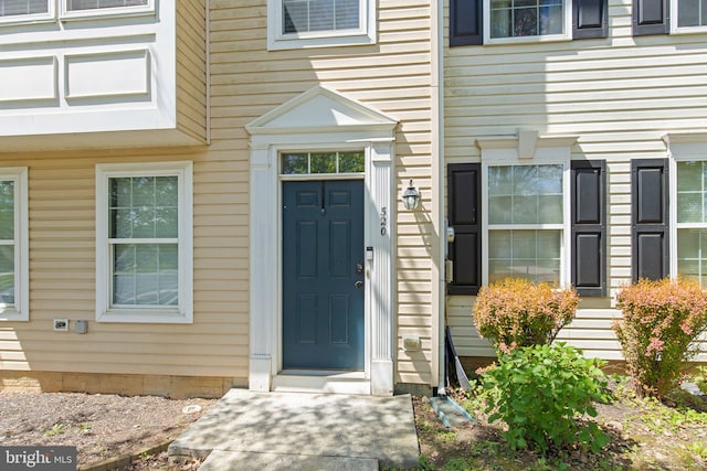 view of exterior entry