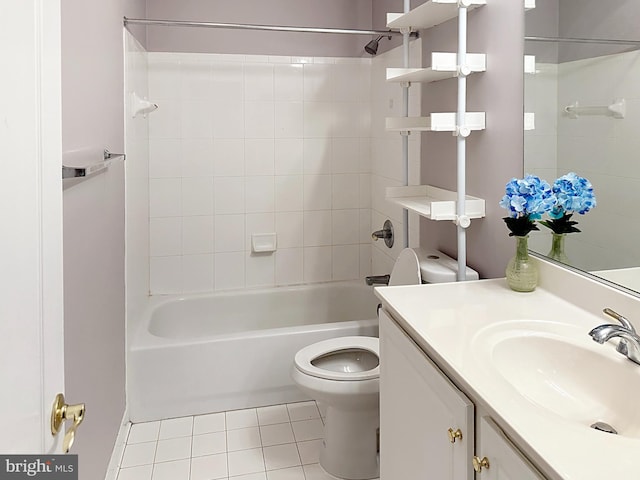 2208 Merion Pond Pond Unit 62, Woodstock, MD 21163 - bathroom with shower / bath combination, vanity, tile patterned flooring, and toilet