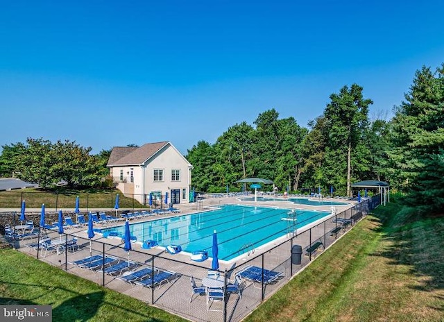 2208 Merion Pond Pond Unit 62, Woodstock, MD 21163 - community pool featuring a gazebo and fence