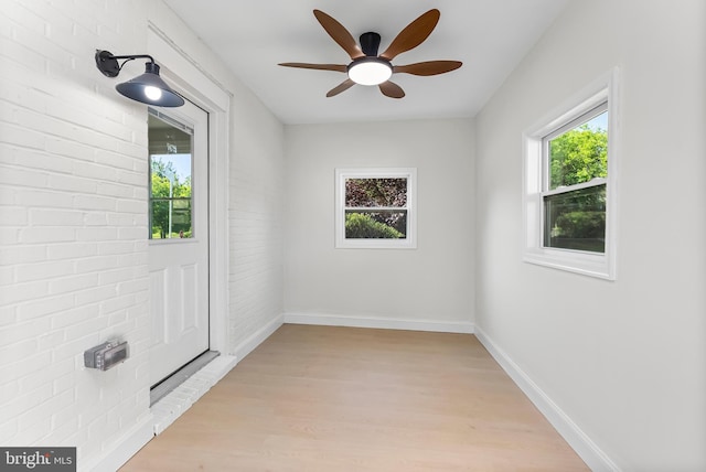 3500 The Alameda, Baltimore, MD 21218 - spare room with light wood-style flooring, baseboards, and ceiling fan