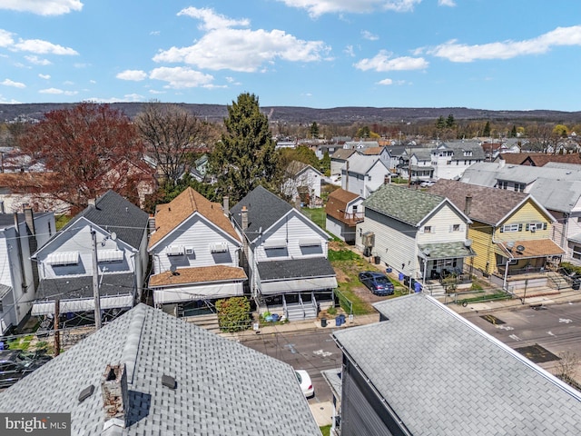 bird's eye view featuring a residential view