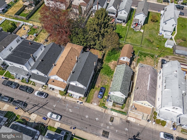bird's eye view with a residential view