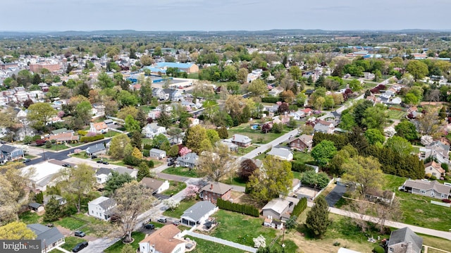 drone / aerial view with a residential view