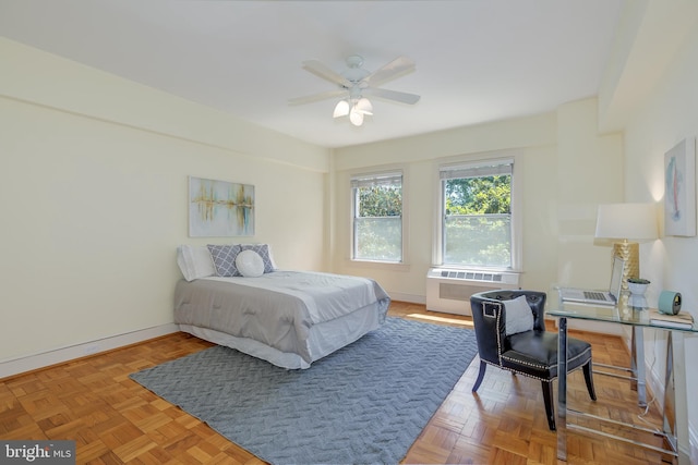 4000 Cathedral Ave NW Unit 435-436-437B, Washington, DC 20016 - bedroom featuring baseboards and a ceiling fan
