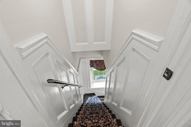 view of staircase