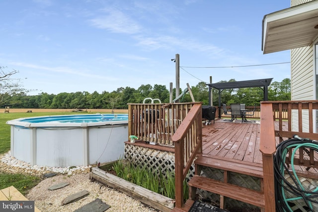 5135 Clark Canning House Rd, Federalsburg, MD 21632 - swimming pool with a deck and view of scattered trees