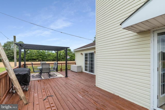 5135 Clark Canning House Rd, Federalsburg, MD 21632 - wooden deck featuring outdoor dining area and area for grilling