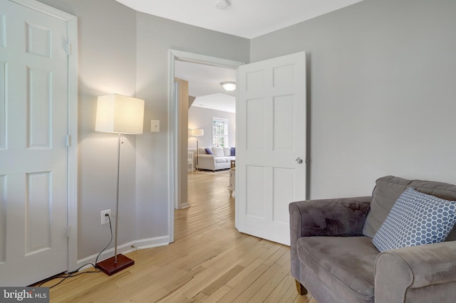 6825 Kincaid Ave, Falls Church, VA 22042 - sitting room featuring baseboards and light wood-style flooring