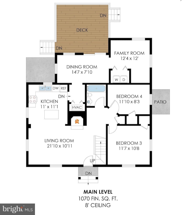 6825 Kincaid Ave, Falls Church, VA 22042 - floor plan
